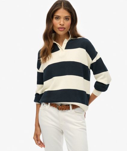 Pull Rugby Ample en Maille Rayée Taille: 38 - Superdry - Modalova