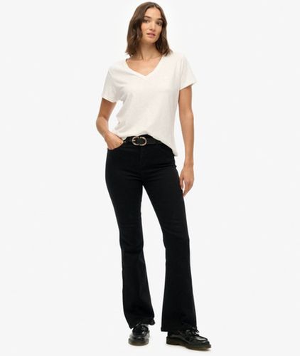 Damen Jeans aus Bio-baumwolle mit Ausgestelltem Bein und Mittelhohem Bund - Größe: 32/32 - Superdry - Modalova