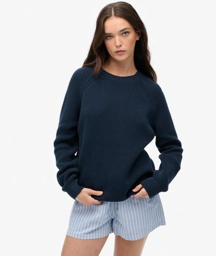 Damen Lässiger, Gerippter Strickpullover - Größe: 42 - Superdry - Modalova