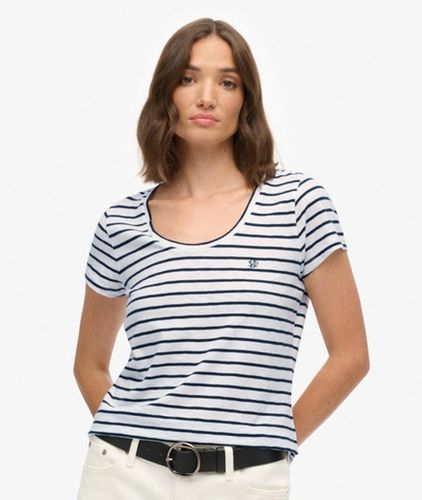 Damen Studios T-shirt mit Tiefem Ausschnitt - Größe: 38 - Superdry - Modalova