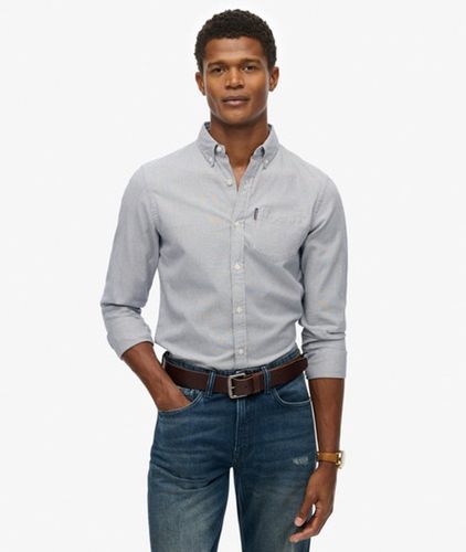 Herren Langärmeliges Essentials Oxfordhemd - Größe: M - Superdry - Modalova
