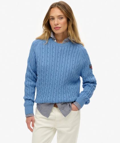 Pull en Maille Torsadée Ample Taille: 36 - Superdry - Modalova