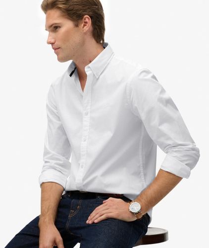 Herren Figurbetontes Essentials Lite Hemd - Größe: XL - Superdry - Modalova