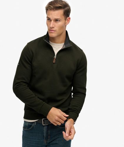 Sweat en Piqué à col Zippé Core Taille: Xxxl - Superdry - Modalova