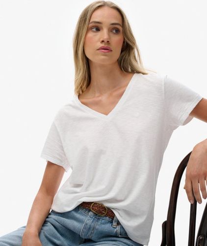 Damen Studios Slub T-shirt mit Stickerei - Größe: 40 - Superdry - Modalova