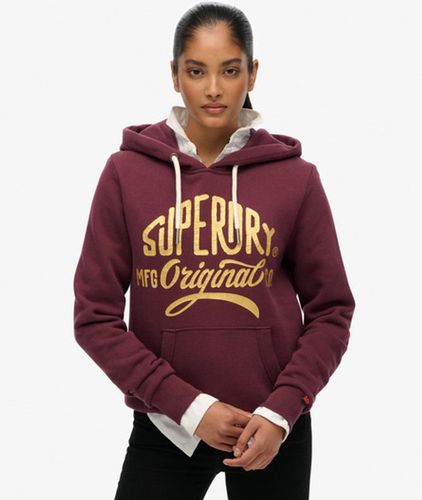 Damen Mfg Original Metallic Hoodie - Größe: 38 - Superdry - Modalova