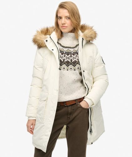 Damen Everest Parka mit Kunstfellbesatz - Größe: 42 - Superdry - Modalova