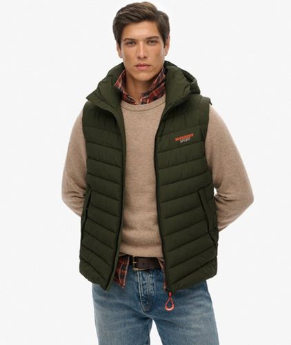 Herren Fuji Steppweste mit Kapuze - Größe: L - Superdry - Modalova