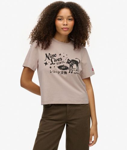Coton Impression Graphique Roadside Trade Coupe Décontractée T-Shirt, & - Taille: 36 - Superdry - Modalova