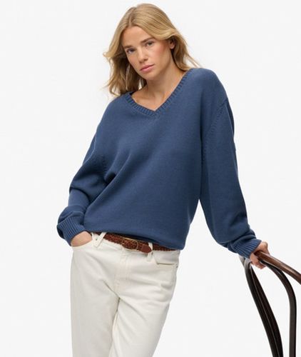 Damen OverGrößed Pullover mit V-ausschnitt - Größe: 34 - Superdry - Modalova