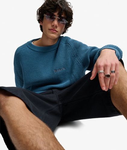 Herren Bench Gerippter Pullover mit Kastenschnitt - Größe: L - Superdry - Modalova