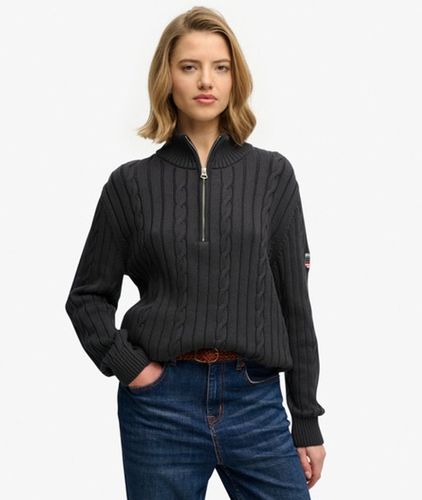 Pull à Demi-zip en Maille Torsadée Taille: 38 - Superdry - Modalova