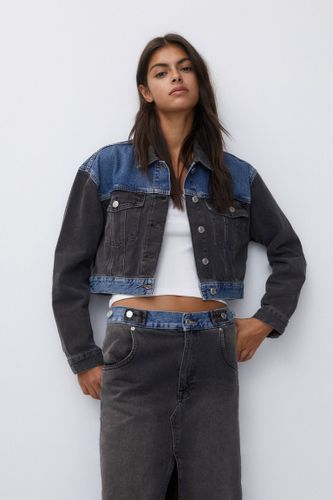 Pull and bear discount veste en jean femme