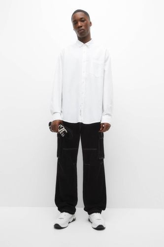 Pantalon Cargo Couture Contrastante - Pull&Bear - Modalova