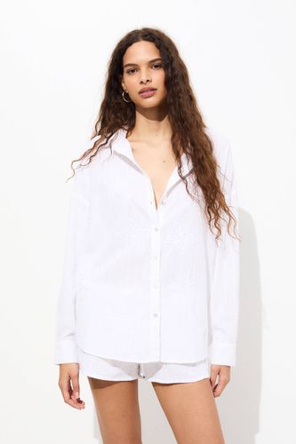 Chemisier Rustique Broderies Oversize - Pull&Bear - Modalova