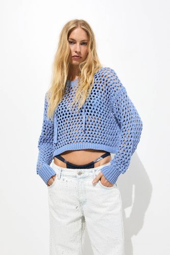 Pull Crochet Capuche - Pull&Bear - Modalova