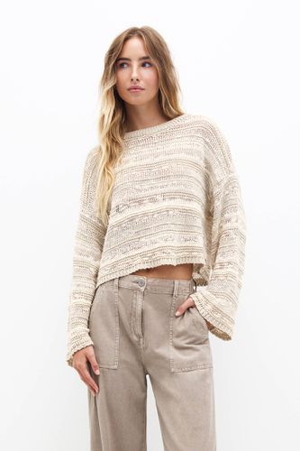 Pull En Maille Texturé - Pull&Bear - Modalova