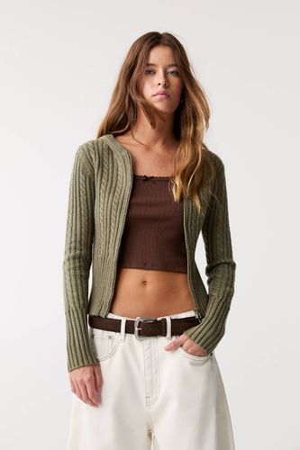 Cardigan À Fermeture Éclair - Pull&Bear - Modalova