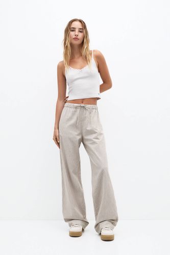 Pantalon Style Pyjama Rayures - Pull&Bear - Modalova