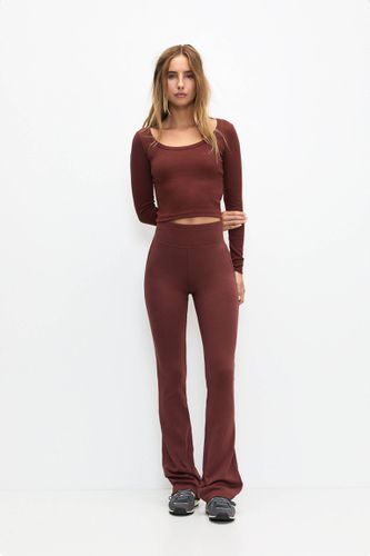 Pantalon Flare À Taille Large - Pull&Bear - Modalova