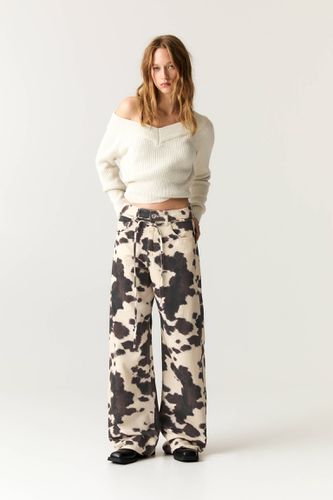 Pantalon Baggy À Imprimé Vache - Pull&Bear - Modalova