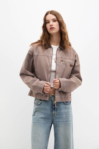 Veste À Col En Velours Côtelé - Pull&Bear - Modalova