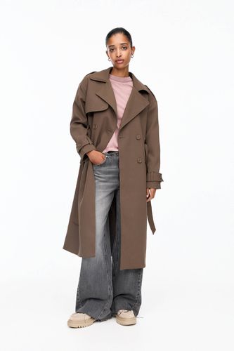 Manteau Trench Avec Ceinture - Pull&Bear - Modalova