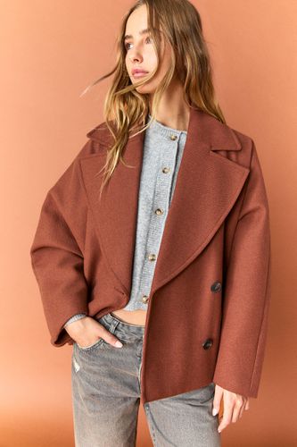 Manteau Court En Laine Mélangée - Pull&Bear - Modalova