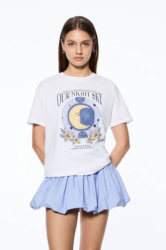 T-Shirt Manches Courtes Lune - Pull&Bear - Modalova