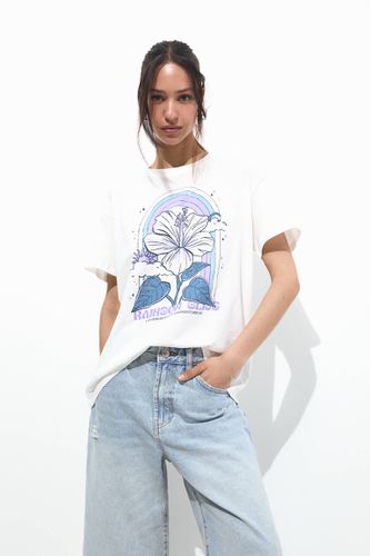 T-Shirt Fleurs Hibiscus - Pull&Bear - Modalova