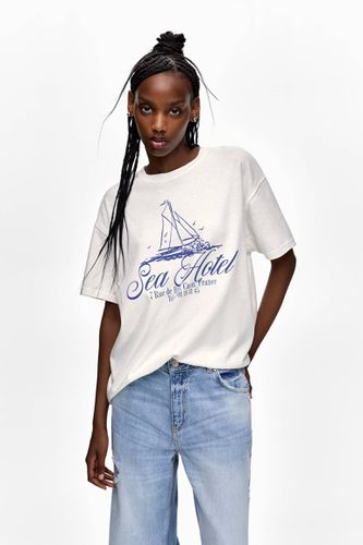 T-Shirt À Manches Courtes Bateau - Pull&Bear - Modalova