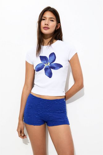 T-Shirt Manches Courtes Fleur - Pull&Bear - Modalova