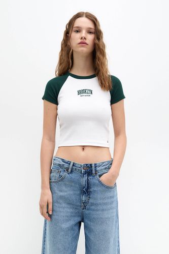 T-Shirt À Manches Raglan Brooklyn - Pull&Bear - Modalova