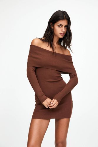 Robe Courte Bardot En Maille - Pull&Bear - Modalova