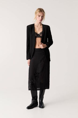 Jupe Midi Semi-Transparente À Paillettes - Pull&Bear - Modalova