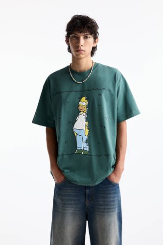 T-Shirt Homer Simpson - Pull&Bear - Modalova