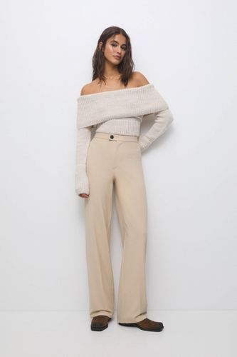 Pantalon Habillé Straight À Pinces - Pull&Bear - Modalova