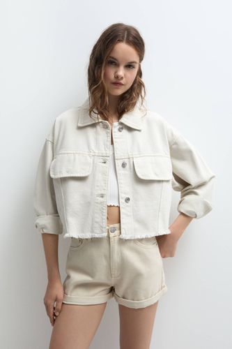 Veste Courte Effilochée - Pull&Bear - Modalova