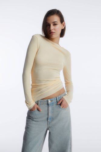 T-Shirt Semi-Transparent Manches Longues - Pull&Bear - Modalova