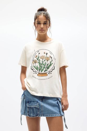 T-Shirt Imprimé Boule De Cristal - Pull&Bear - Modalova