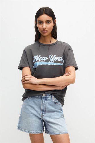 T-Shirt Manches Courtes New York - Pull&Bear - Modalova