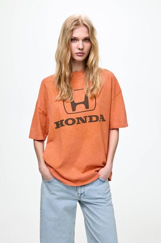 T-Shirt Orange Honda - Pull&Bear - Modalova
