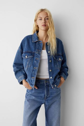 Veste En Jean Épaules Tombantes - Pull&Bear - Modalova