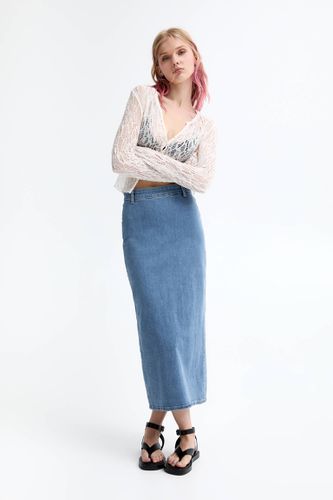 Jupe Crayon Midi Denim - Pull&Bear - Modalova