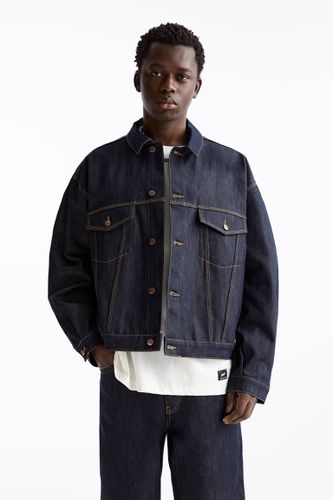 Blouson Denim Bleu Foncé - Pull&Bear - Modalova