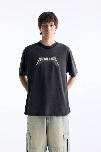 T-Shirt Délavé Metallica Tour - Pull&Bear - Modalova