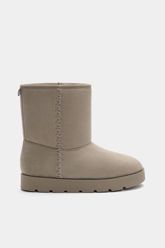 Bottes Plates Fourrure - Pull&Bear - Modalova