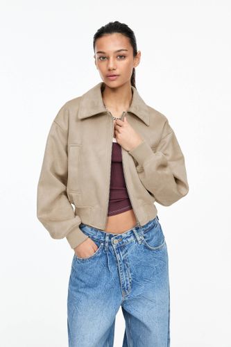 Veste Bomber En Suédine - Pull&Bear - Modalova