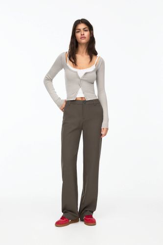 Pantalon Habillé Straight Taille Haute - Pull&Bear - Modalova