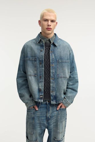 Chemise Denim Avec Poches Avant - Pull&Bear - Modalova